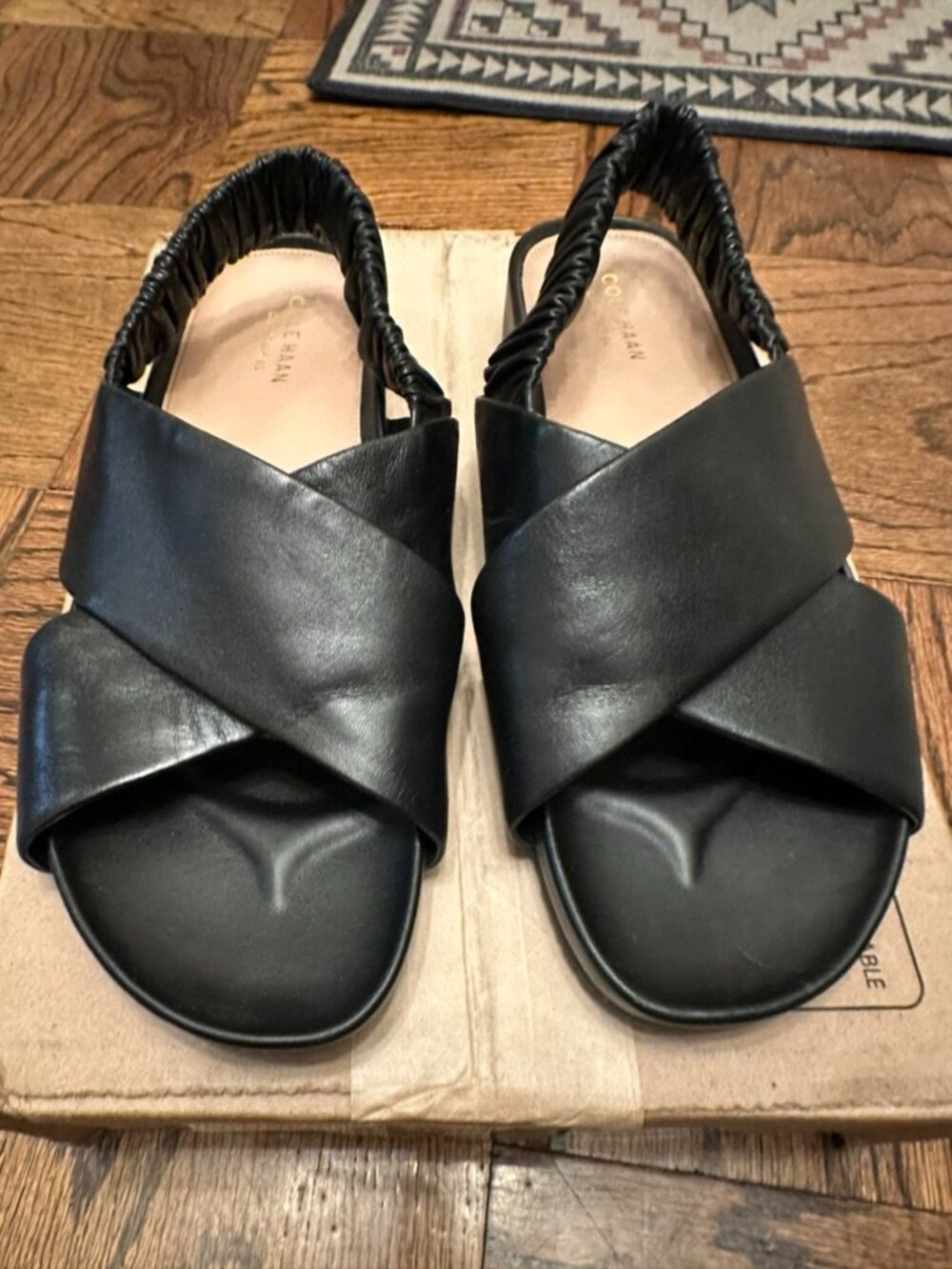 Cole Haan Women's Black Mojave Crisscross Sandal